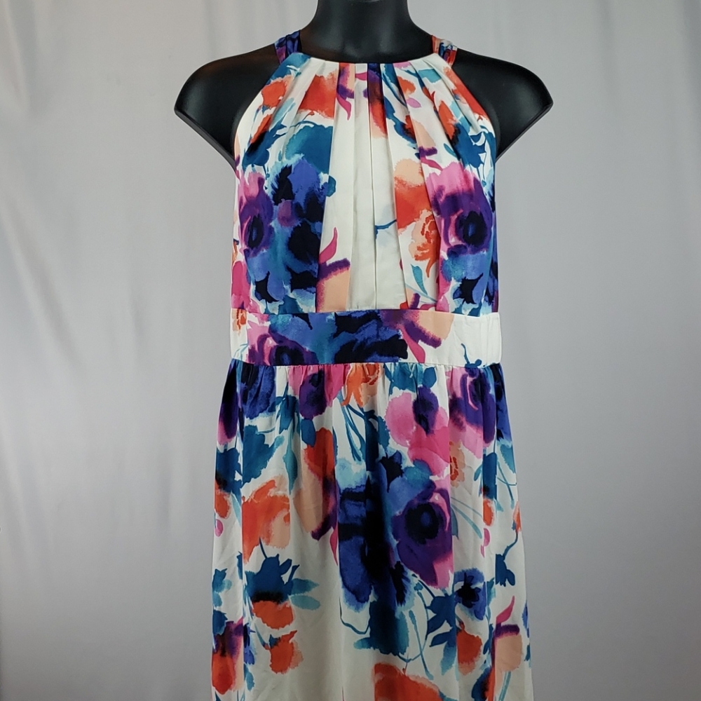 Floral Print Halter Maxi Dress sz 22!